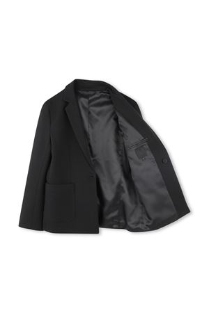 Blazer monopetto in misto cotone nero GIVENCHY KIDS | H3082109B